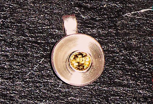 Gold-Citrin Silberanhänger