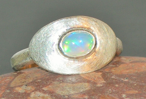 Welo-Opal (Äthiopien) Silberring