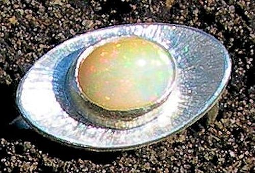 Opal (Indonesien) Silberring
